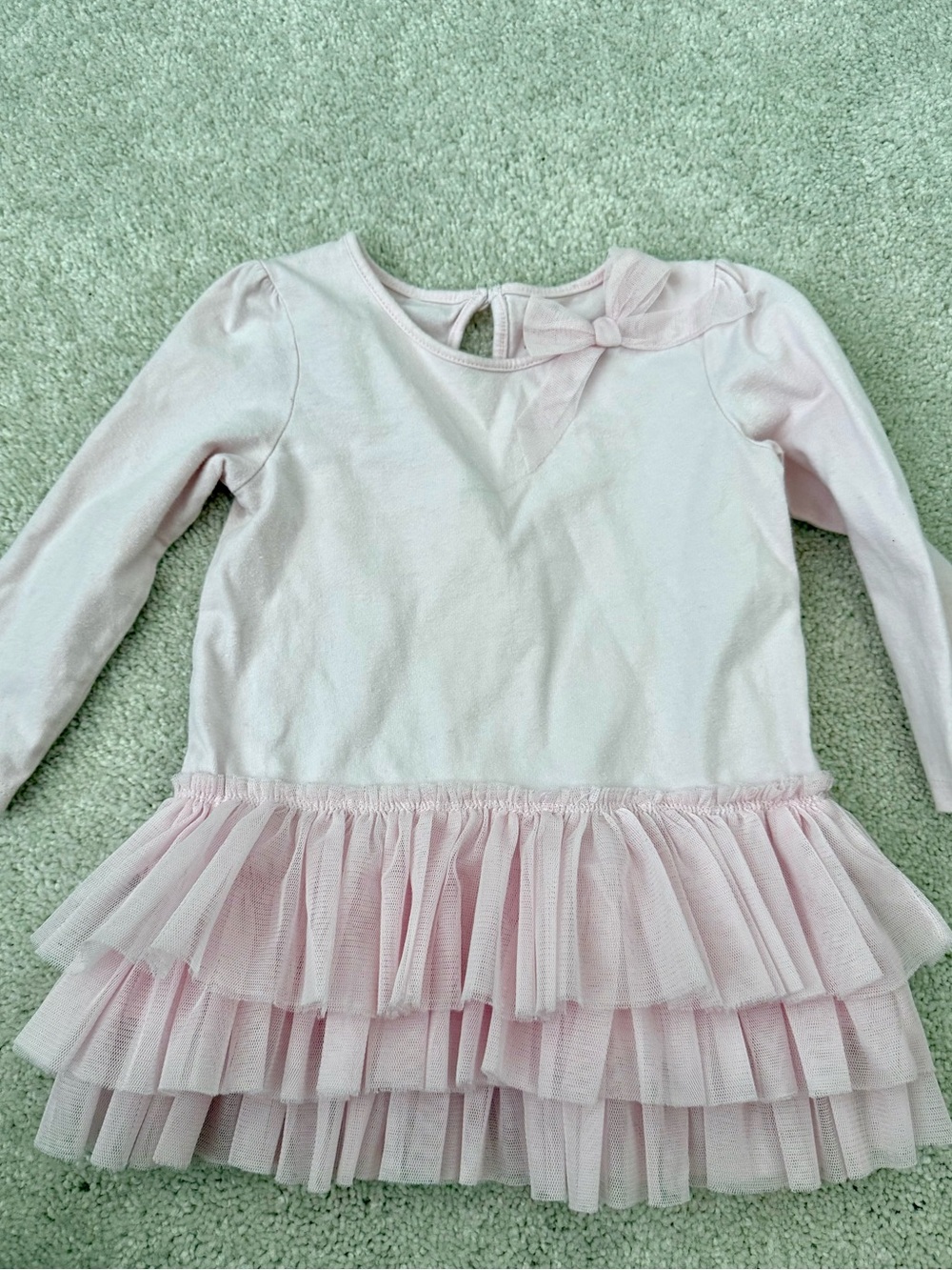 Joe Fresh Light Pink Baby top with Tulle Bow
